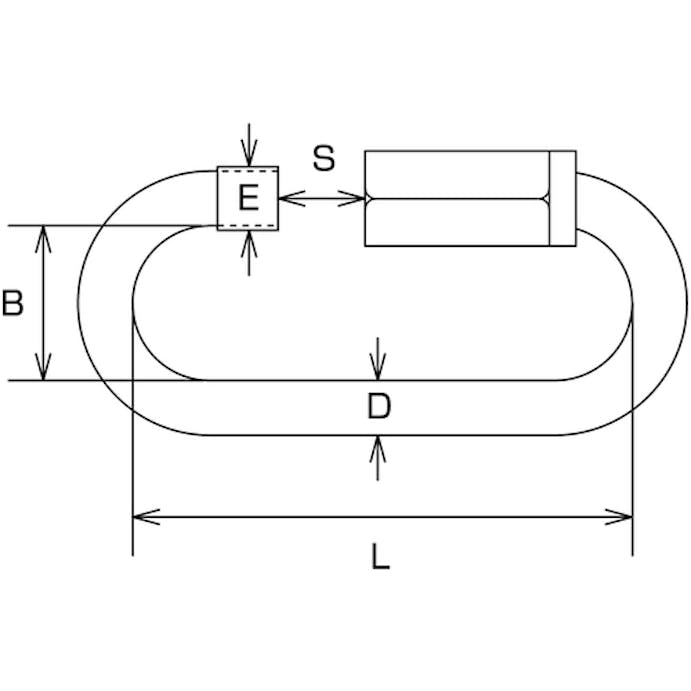 【CAINZ-DASH】水本機械製作所 黄銅リングキャッチ　線径５ｍｍ　長さ４１ｍｍ B-464【別送品】