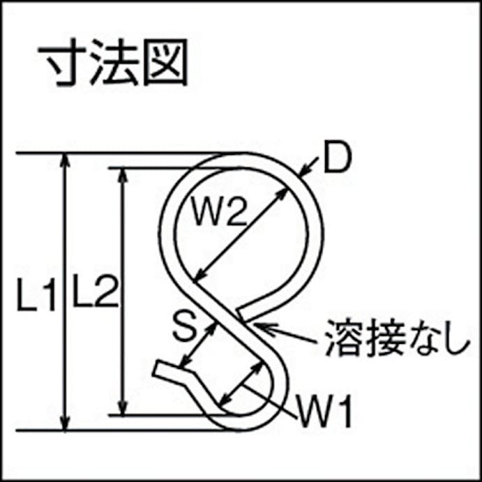 【CAINZ-DASH】水本機械製作所 Ｓフック　ステンレス　パイプＳカン　全長６１．８ｍｍ B-1012【別送品】