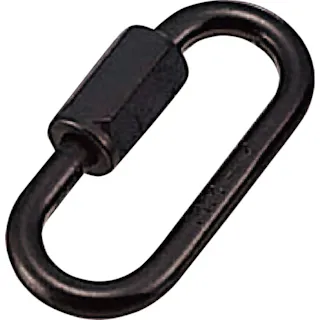 【CAINZ-DASH】水本機械製作所 アルミリングキャッチ(アルマイト付) ブラック 線径5mm 長さ41mm B-483【別送品】