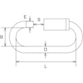 【CAINZ-DASH】水本機械製作所 アルミリングキャッチ（アルマイト付）　ピンク　線径８ｍｍ　長さ６２ｍｍ B-499【別送品】