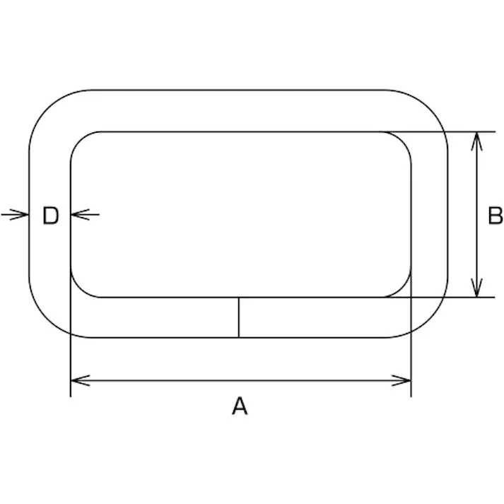 【CAINZ-DASH】水本機械製作所 ステンレス 四角リンク 線径4mm 内幅9mm B-614【別送品】