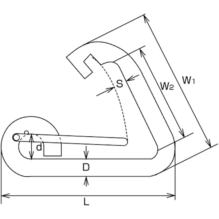 【CAINZ-DASH】水本機械製作所 ステンレス ベルトフック(ベルト用) 線径6mm 長さ61mm B-762【別送品】