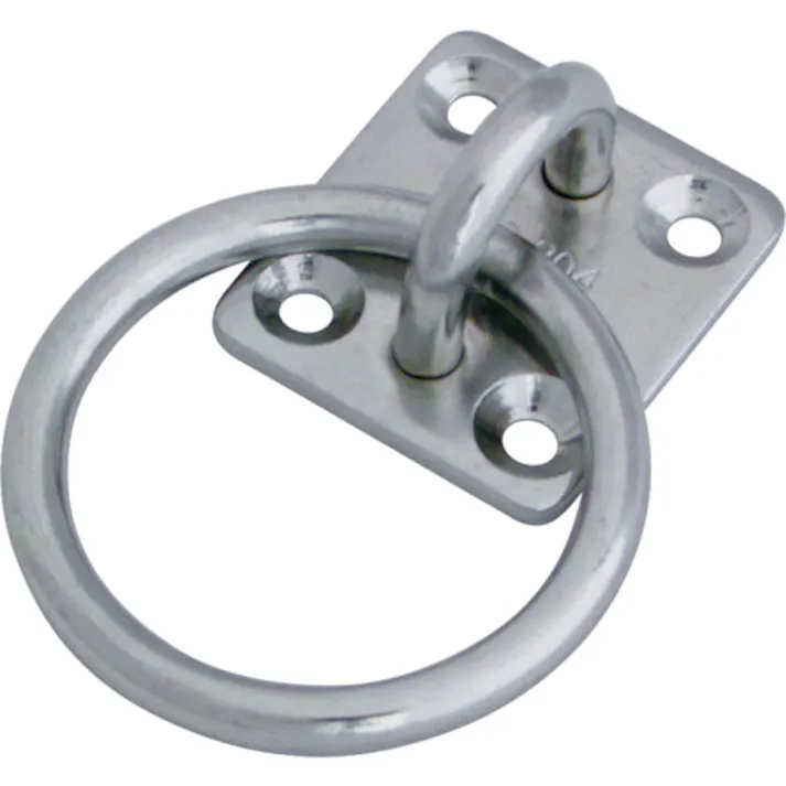 【CAINZ-DASH】水本機械製作所 ステンレス 丸カンプレート 42mm×58mm 丸カン内径50mm B-772【別送品】