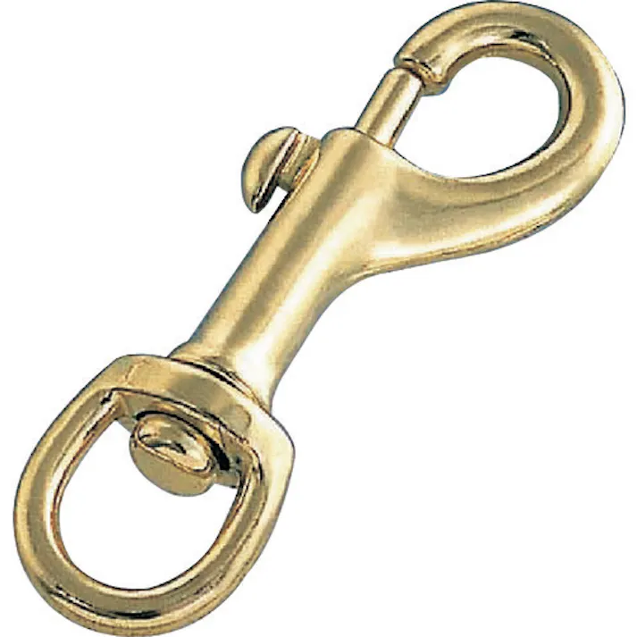 【CAINZ-DASH】水本機械製作所 フック ナスカン 真鍮メッキ 全長88mm B-780【別送品】