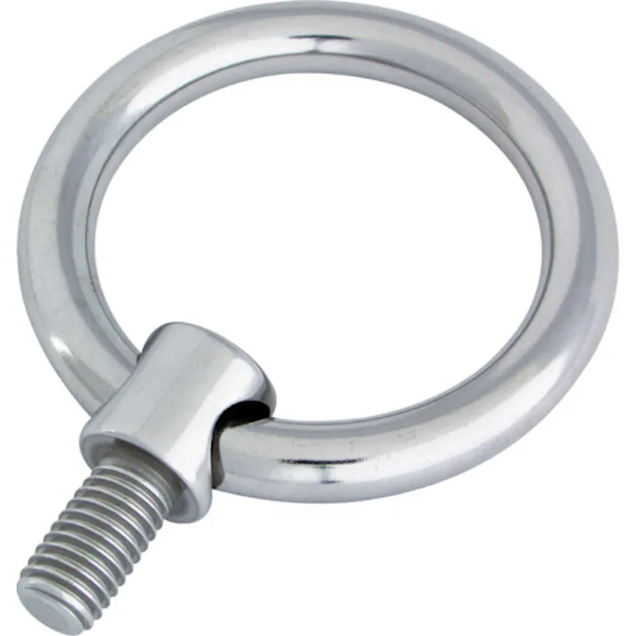 【CAINZ-DASH】水本機械製作所 アイボルト ステンレス つば付リングボルト(ミリネジ) 捻子径M-8 長さ45mm 高さ40mm B-815【別送品】