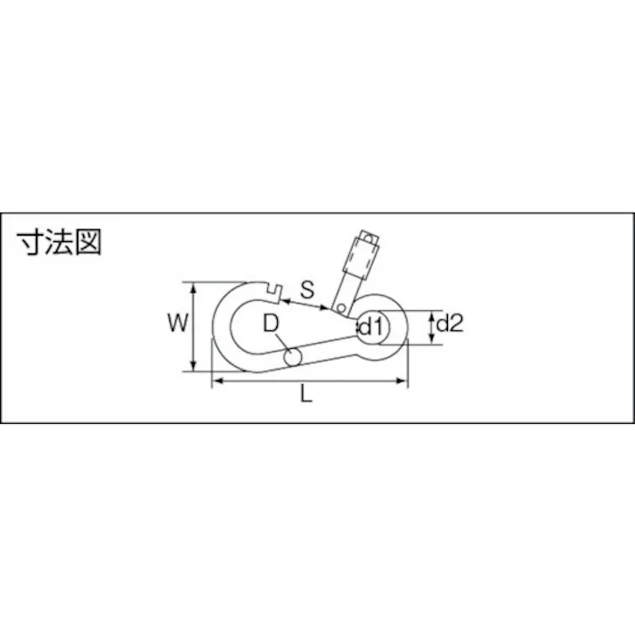 【CAINZ-DASH】水本機械製作所 ステンレス オープフックB型 使用荷重1.47kN B-887【別送品】