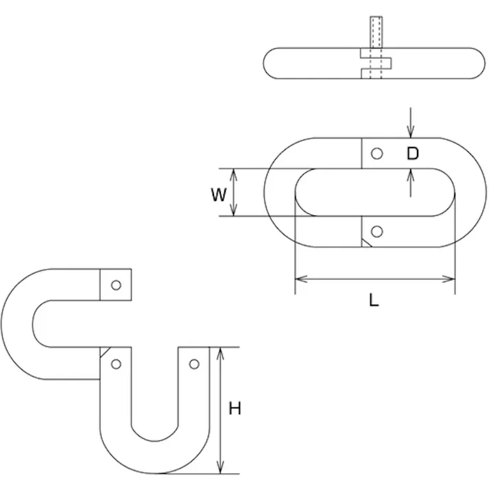 【CAINZ-DASH】水本機械製作所 ステンレス ネジ止めJジョイント 線径5mm 長さ27mm B-1133【別送品】