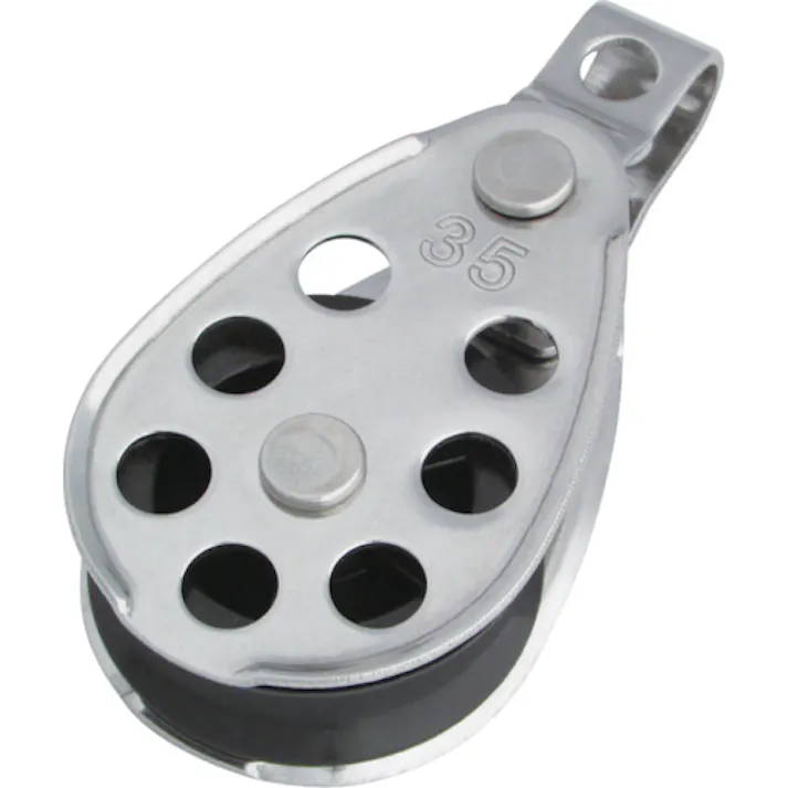 【CAINZ-DASH】水本機械製作所 滑車 ステンレス プーリーブロック 使用ロープ径Φ8~10mm 基本使用荷重0.05t B-1426【別送品】