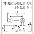 【CAINZ-DASH】水本機械製作所 ステンレス　シートアイストラップ　ピッチ３８ｍｍ　使用荷重０．１ｋＮ B-1441【別送品】