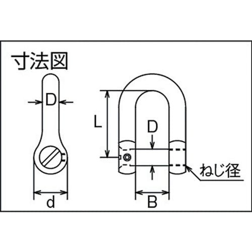 CAINZ-DASH】水本機械製作所 ステンレス ネジ止め沈みシャックル 長さ