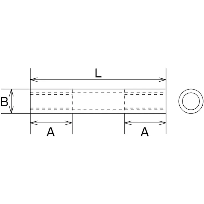 【CAINZ-DASH】水本機械製作所 ステンレス パイプナット 捻子径M-8 全長150mm B-1570【別送品】