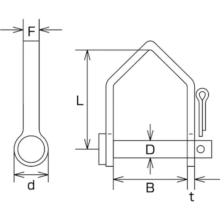 【CAINZ-DASH】水本機械製作所 ステンレス シートシャックルA型 長さ33mm B-1715【別送品】