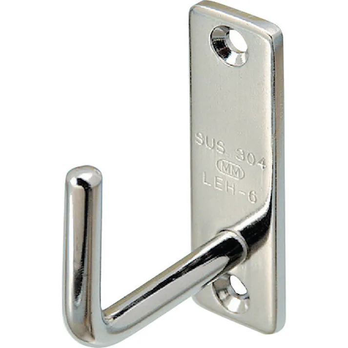 【CAINZ-DASH】水本機械製作所 吊金具(ビス止めタイプ) ステンレス ロングアイフック 15mm×45mm 使用荷重0.08kN B-2129【別送品】