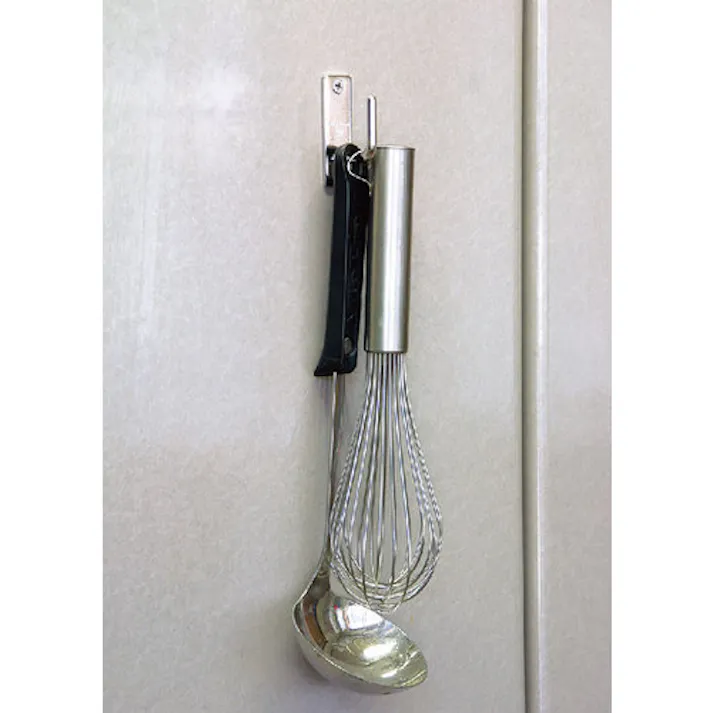 【CAINZ-DASH】水本機械製作所 吊金具(ビス止めタイプ) ステンレス ロングアイフック 18mm×60mm 使用荷重0.12kN B-2130【別送品】