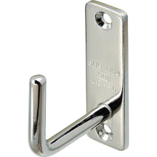 【CAINZ-DASH】水本機械製作所 吊金具(ビス止めタイプ) ステンレス ロングアイフック 24mm×80mm 使用荷重0.16kN B-2131【別送品】