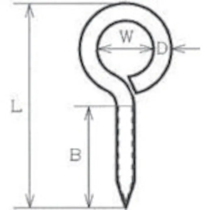 【CAINZ-DASH】水本機械製作所 吊金具(ねじ込みタイプ) ステンレス ヒートン 内径12mm (5個入) B-2157【別送品】