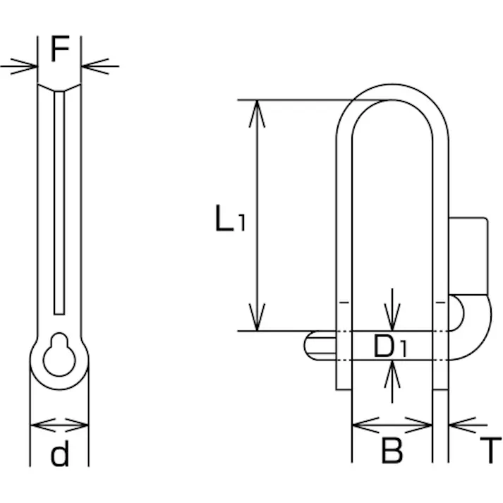 【CAINZ-DASH】水本機械製作所 ステンレス レバーピンシャックル 呼び3mm B-2185【別送品】