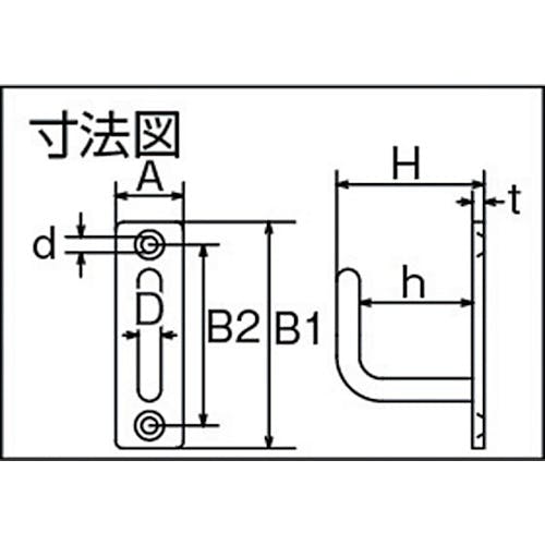 CAINZ-DASH】水本機械製作所 吊金具（ビス止めタイプ） ステンレス