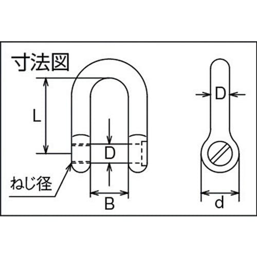 CAINZ-DASH】水本機械製作所 ステンレス 沈みシャックル 呼び３ｍｍ B