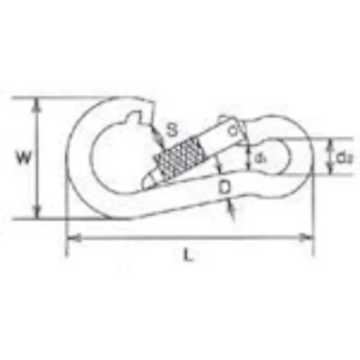 【CAINZ-DASH】水本機械製作所 ステンレス 環付スナップフックNB型 線径10mm 長さ102mm B-2275【別送品】