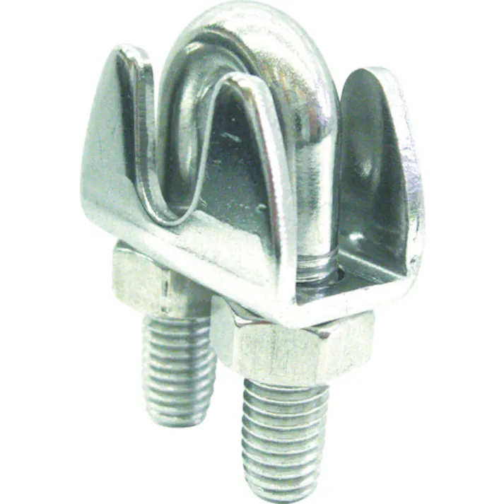 【CAINZ-DASH】水本機械製作所 ステンレス プレスワイヤークリップ 使用ロープ径6mm B-2352【別送品】