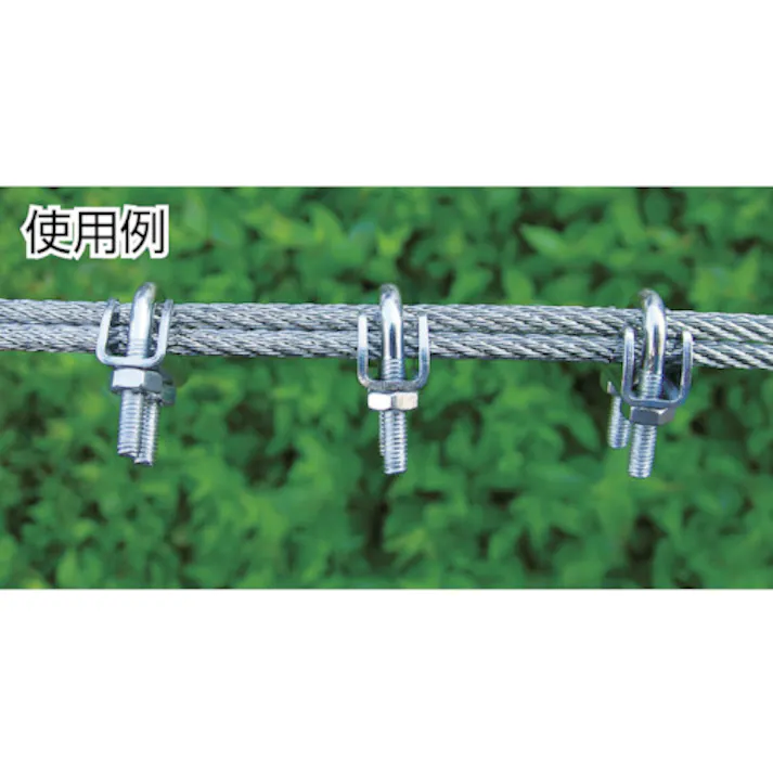【CAINZ-DASH】水本機械製作所 ステンレス プレスワイヤークリップ 使用ロープ径6mm B-2352【別送品】