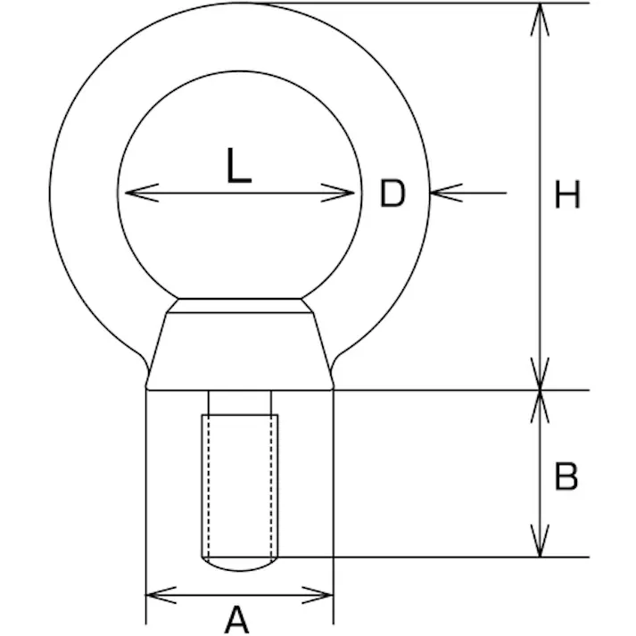 【CAINZ-DASH】水本機械製作所 ステンレス 鍛造製アイボルト ミリネジ 捻子径Mー6 B-2427【別送品】
