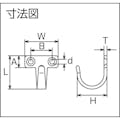 【CAINZ-DASH】水本機械製作所 吊金具（ビス止めタイプ）　ステンレス　シートフックＤ型　長さ２８ｍｍ B-2460【別送品】