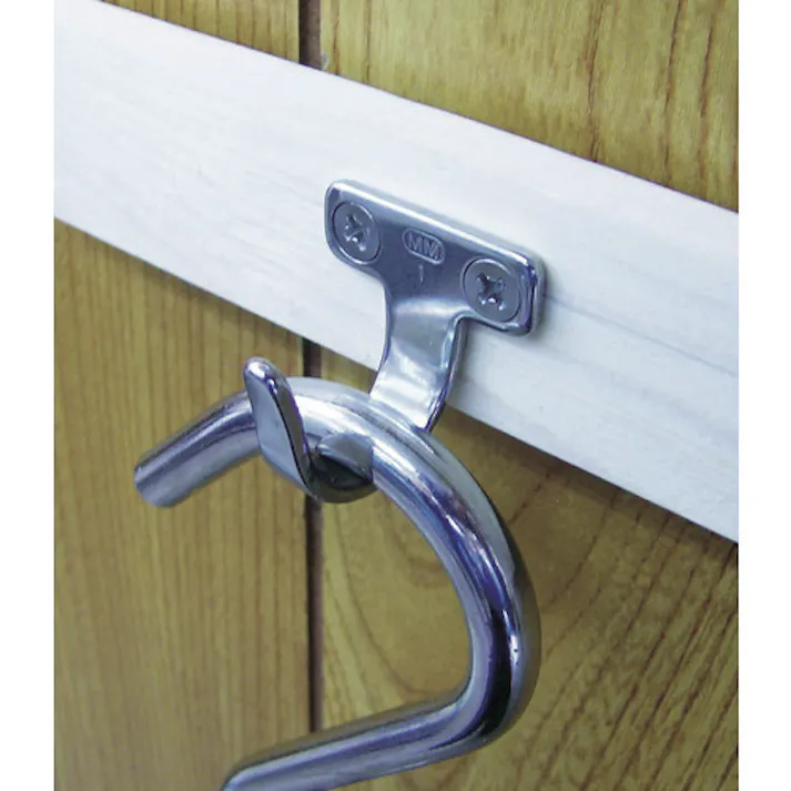 【CAINZ-DASH】水本機械製作所 吊金具(ビス止めタイプ) ステンレス シートフックD型 長さ44mm B-2463【別送品】