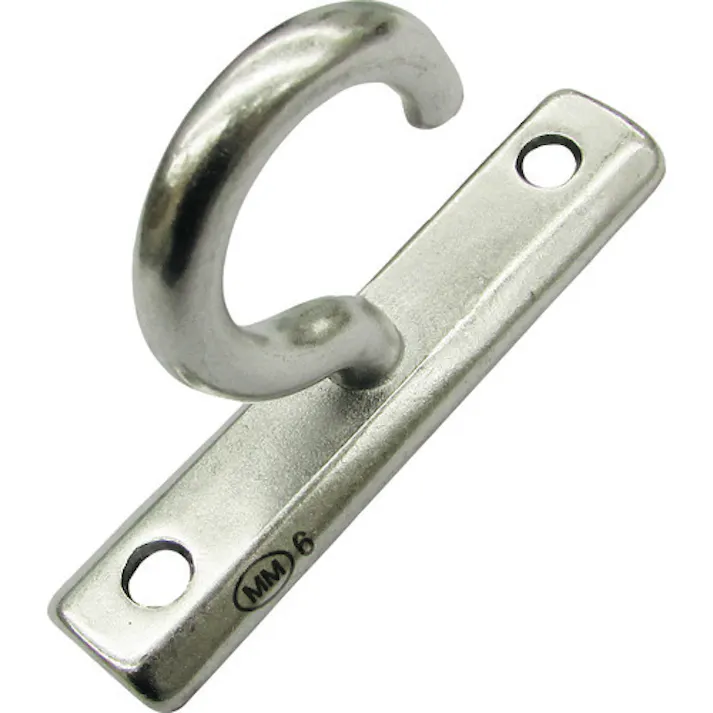 【CAINZ-DASH】水本機械製作所 吊金具(ビス止めタイプ) ステンレス プレートフック縦型 線径4mm B-2589【別送品】