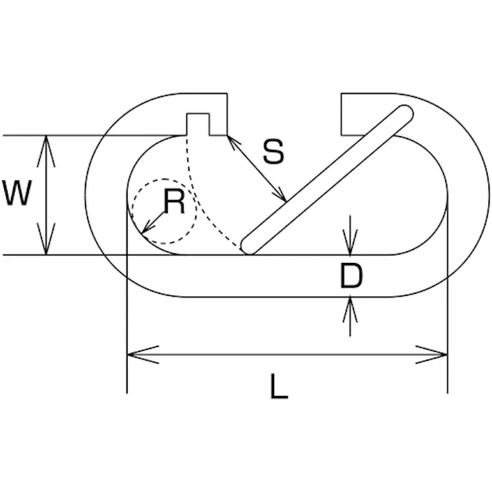 【CAINZ-DASH】水本機械製作所 ステンレス O型フック SUS316 線径6mm 長さ52mm (1個入) B-2622【別送品】