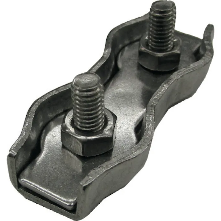 【CAINZ-DASH】水本機械製作所 ステンレス ダブルワイヤークリップ 使用ロープ径2mm B-2642【別送品】