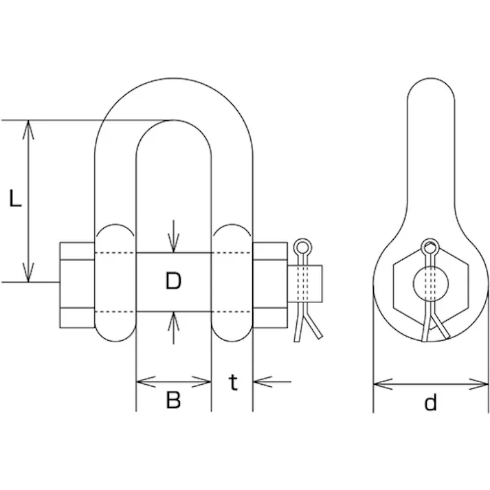 【CAINZ-DASH】水本機械製作所 ステンレス JIS型シャックル 呼び10mm B-2716【別送品】