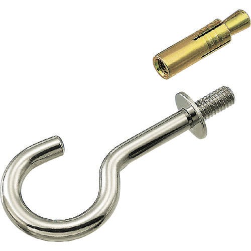 水本機械製作所 ステンレス 吊りフック(ブネジ)(カットアンカー付) 線径7mm(1個入) B-2724 吊金具(ボルトタイプ) 水本機械製作所 ステンレス 吊りフック(ブネジ)(カットアンカー付) 線径7mm(1個入) B-2724 吊金具(ボルトタイプ)