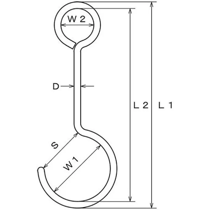 【CAINZ-DASH】水本機械製作所 ステンレス アイSカン ストレート 全長100mm B-2731【別送品】