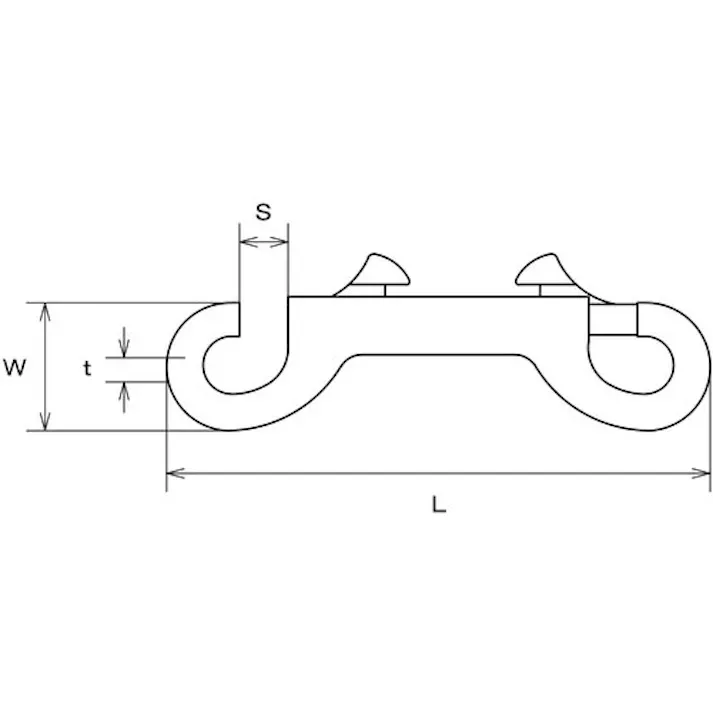 【CAINZ-DASH】水本機械製作所 ステンレス ダブルヘッドナスカン 長さ103mm (1袋入) B-2760【別送品】