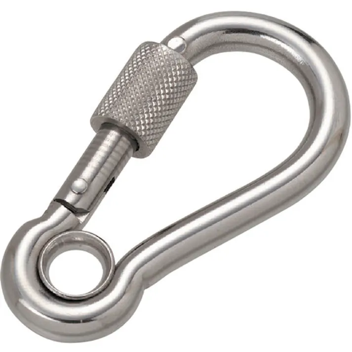 【CAINZ-DASH】水本機械製作所 ステンレス 環付スナップフックNA型(リング付) 線径4mm 長さ45mm(1個入) B-2791【別送品】