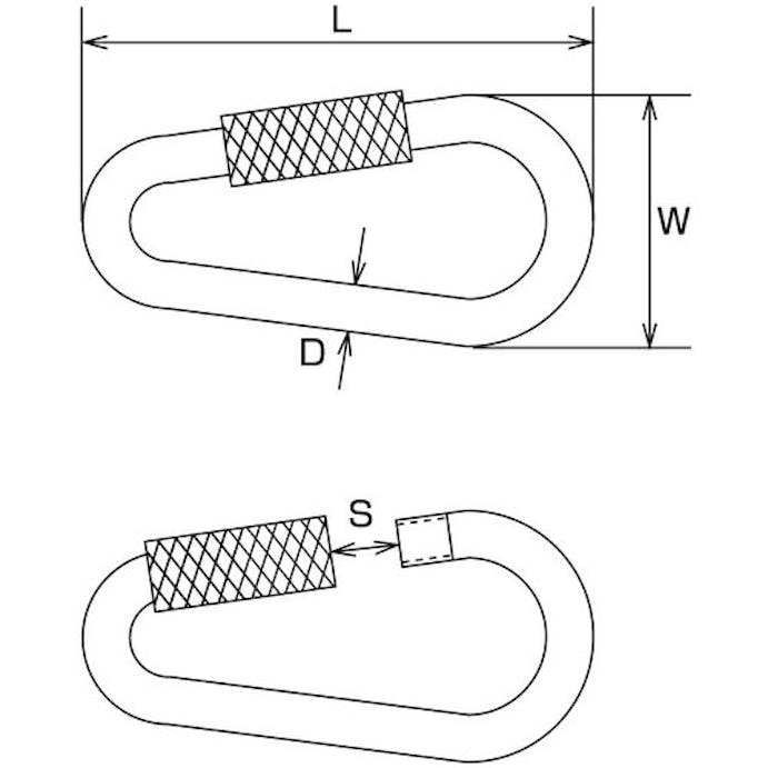 【CAINZ-DASH】水本機械製作所 ステンレス　ドロップリング　線径６ｍｍ　長さ６５ｍｍ　（１個入） B-2823【別送品】