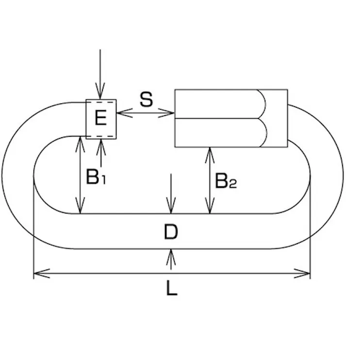 【CAINZ-DASH】水本機械製作所 ステンレス リングキャッチ 黒色塗装 線径8mm 長さ62mm B-2855【別送品】