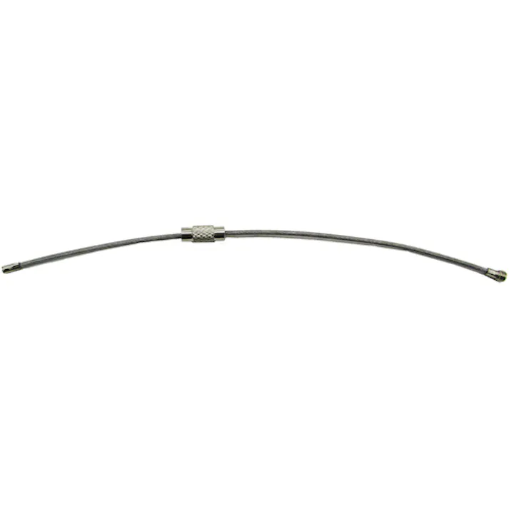 【CAINZ-DASH】水本機械製作所 キーワイヤーホルダー ワイヤー径1mm全長120mm ブラック (1個入り) B-2955【別送品】