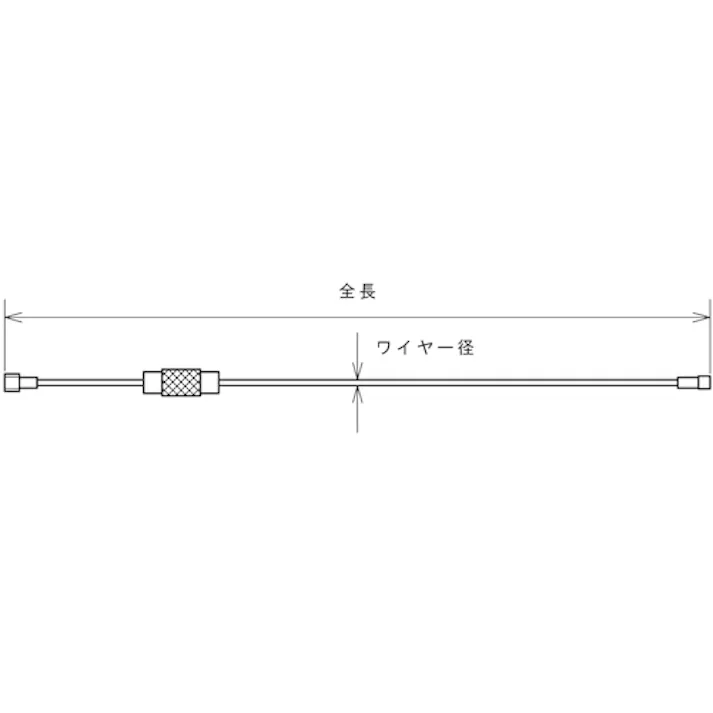 【CAINZ-DASH】水本機械製作所 キーワイヤーホルダー ワイヤー径1.5mm全長110mm ゴールド (1個入り) B-2981【別送品】