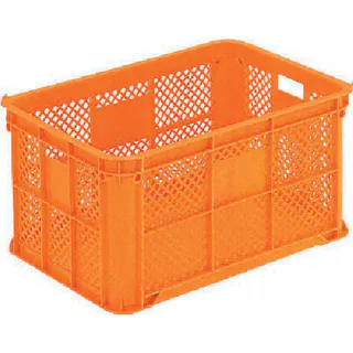 【CAINZ-DASH】三甲 スタッキングコンテナー 106900 サンテナーB#80オレンジ SK-B80-OR【別送品】