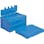 【CAINZ-DASH】三甲 フタ一体型折りたたみコンテナー　５５４７２０　サンクレットオリコンＰ７５Ｂ－Ｓ（底面嵌合突起有）ブルー SKSO-P75B-S-BL【別送品】