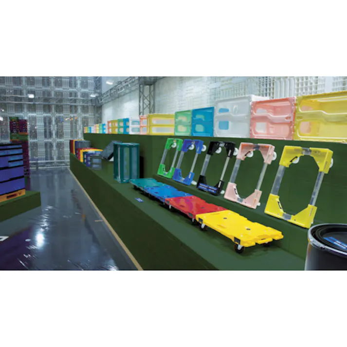 【CAINZ-DASH】三甲 折りたたみコンテナー 559800 ディスプレイオリコン6030緑 SK-6030-GR【別送品】