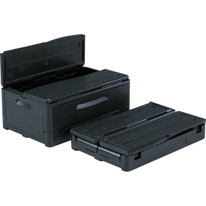 【CAINZ-DASH】三甲 折りたたみコンテナー 780510 EPオリコン38 ブラック SKO-EP38B-BK【別送品】