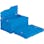 【CAINZ-DASH】三甲 フタ一体型折りたたみコンテナー　５５８５５０　ペタンコＣ－３０Ｂブルー SKSO-C30B-BL【別送品】