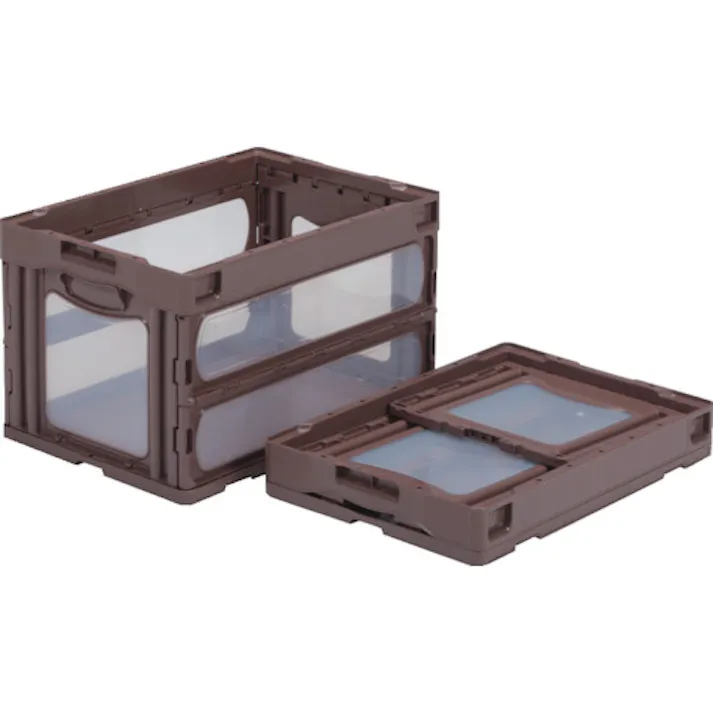 【CAINZ-DASH】三甲 折りたたみコンテナー 559010 マドコンO-50Bブラウン SKO-O-50B-BR【別送品】