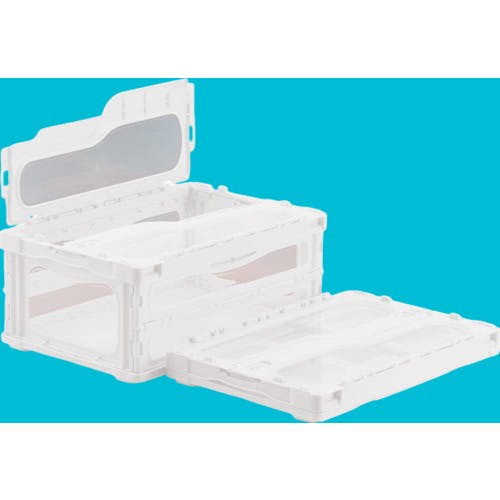 三甲 フタ一体型折りたたみコンテナー 559130 マドコンライトC−30Bホワイト SKMLO-C-30B-WH 折りたたみコンテナ
