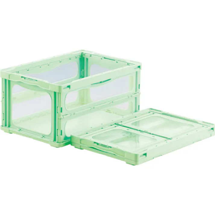 【CAINZ-DASH】三甲 折りたたみコンテナー 559160 マドコンライトO-40Bグリーン SKMLO-O-40B-GR【別送品】