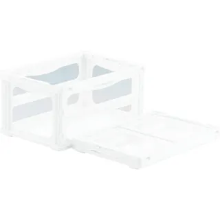 【CAINZ-DASH】三甲 折りたたみコンテナー 559160 マドコンライトO-40Bホワイト SKMLO-O-40B-WH【別送品】